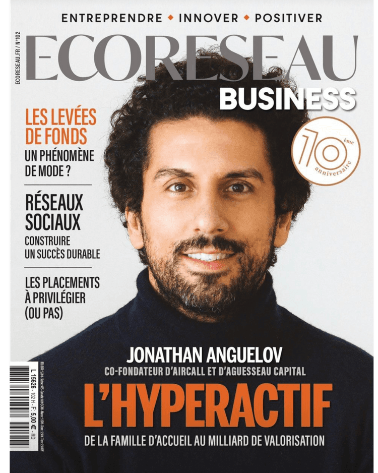 Jonathan Anguelov en couverture d'EcoRéseau